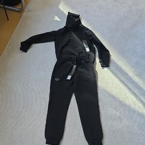 Paper Planes Kids Black Matching Hoodoie/sweatpant, Nwt